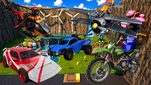 ADVENTURE - FUN - RAMP - CARS - WEAPONS — Fortnite Creative map cover art