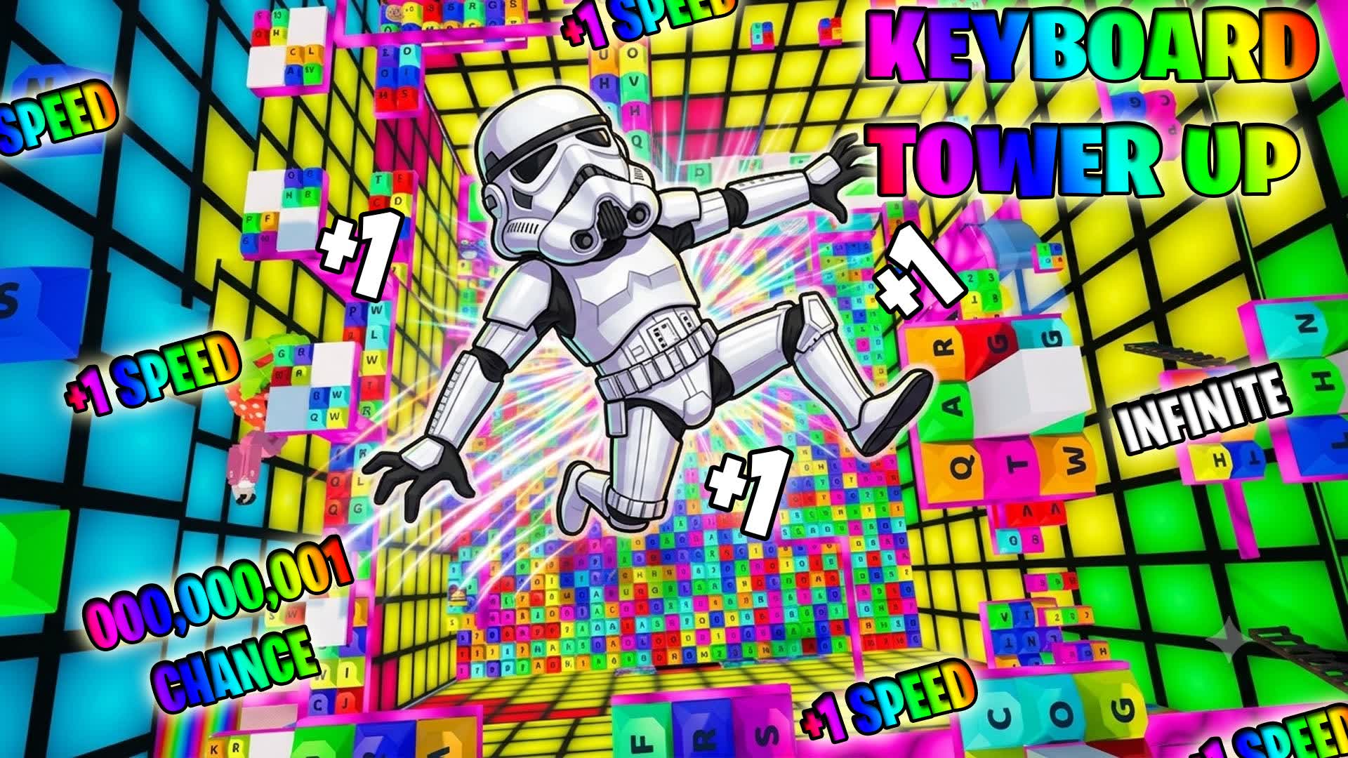 KEYBOARD TOWER SPEED BRAINROTS 🎵 ASMR — Fortnite Creative map