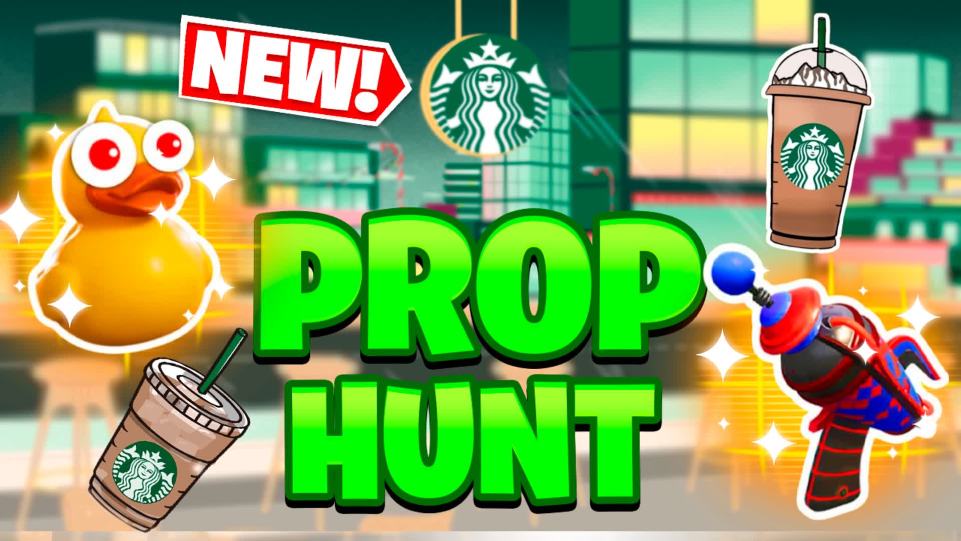 ☕️STARBUCKS PROP HUNT☕️ — Fortnite Creative map