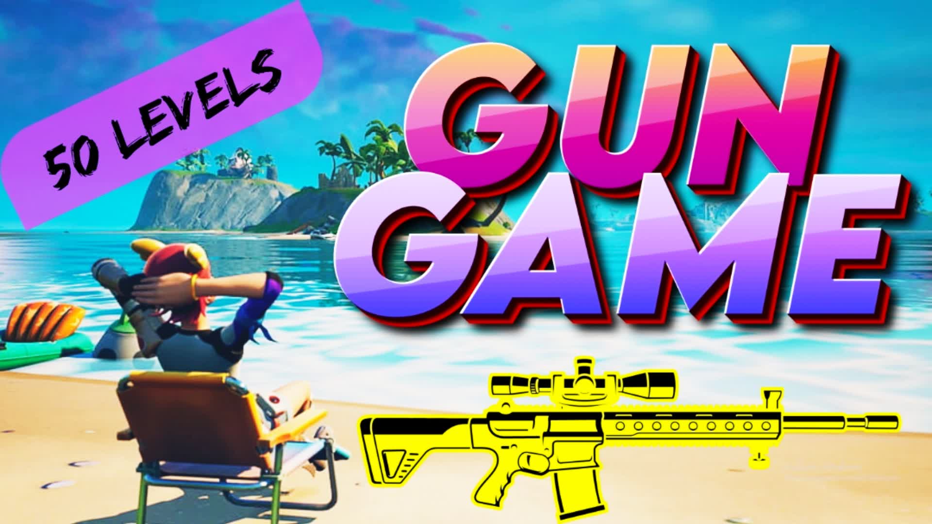 🔫GUN GAME BEACH😎(PIMBA) — Fortnite Creative map