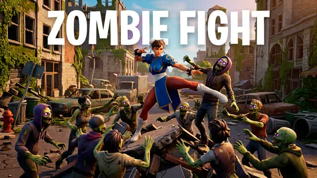 WILD ZOMBIE FIGHT 1V1 WITH EVERY GUN — Fortnite Creative map
