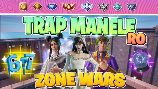 😂 TRAP MANELE ROMANIA TILTED ZONE WARS — Fortnite Creative map cover art