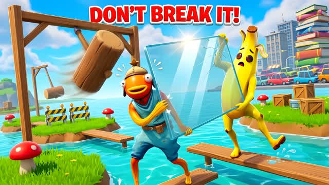 Don't Break the Glass 💥 [2 Player Obby] — Fortnite Creative map