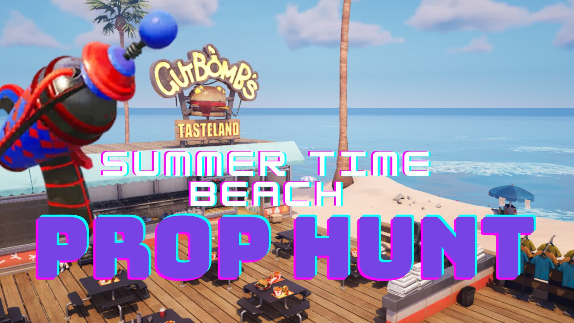 Summer Time Beach Prop Hunt — Fortnite Creative map