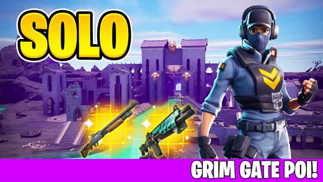 GRIM GATE SOLO ZONE WARS — Fortnite Creative map cover art