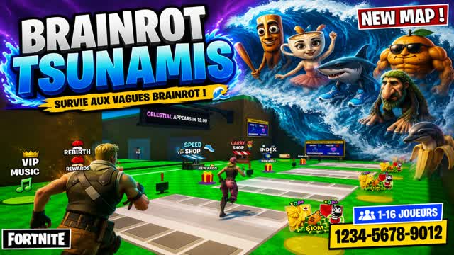 brainrot tsunamis — Fortnite Creative map