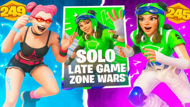 Solo Late Game Zone Wars — Fortnite Creative map cover art