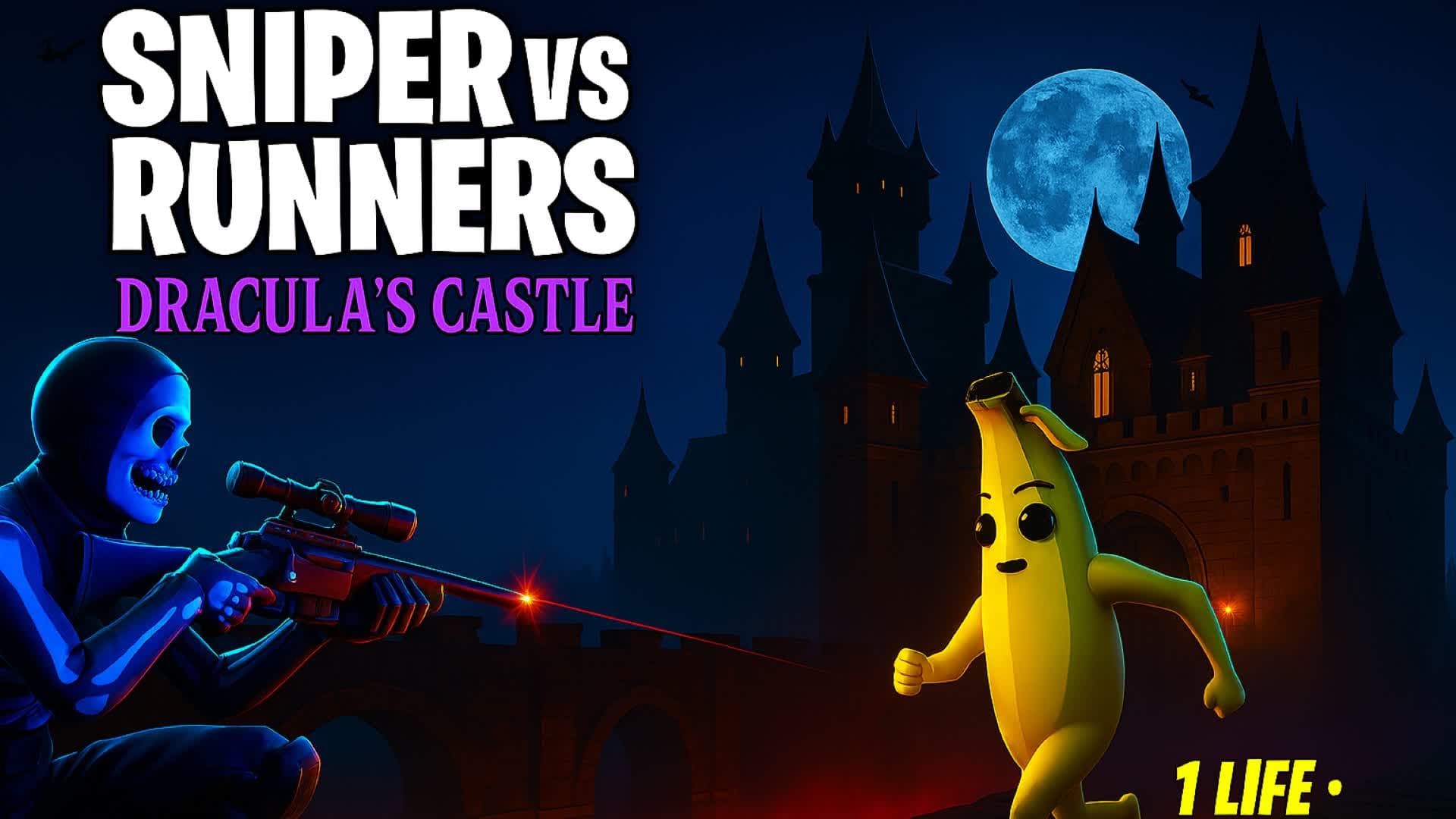 Sniper vs Runners: Dracula's Castle — Fortnite Creative map