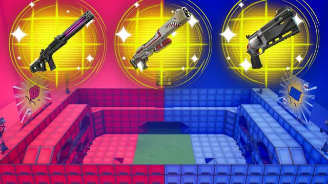 RED BLUE [FREE FOR ALL] — Fortnite Creative map cover art