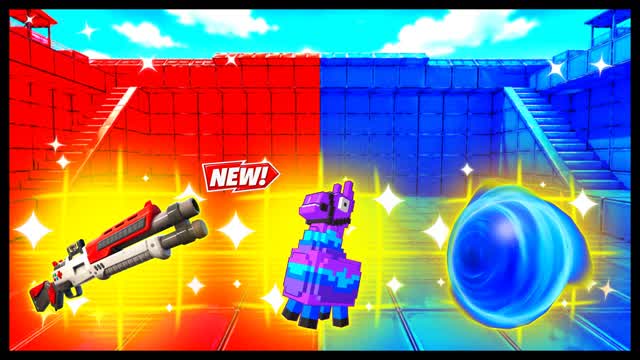 RED VS BLUE RESET FRAME 🔴🔵 — Fortnite Creative map cover art