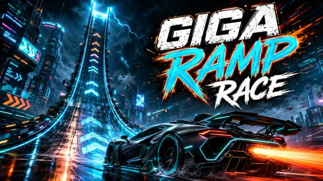 GIGA RAMP RACE — Fortnite Creative map cover art