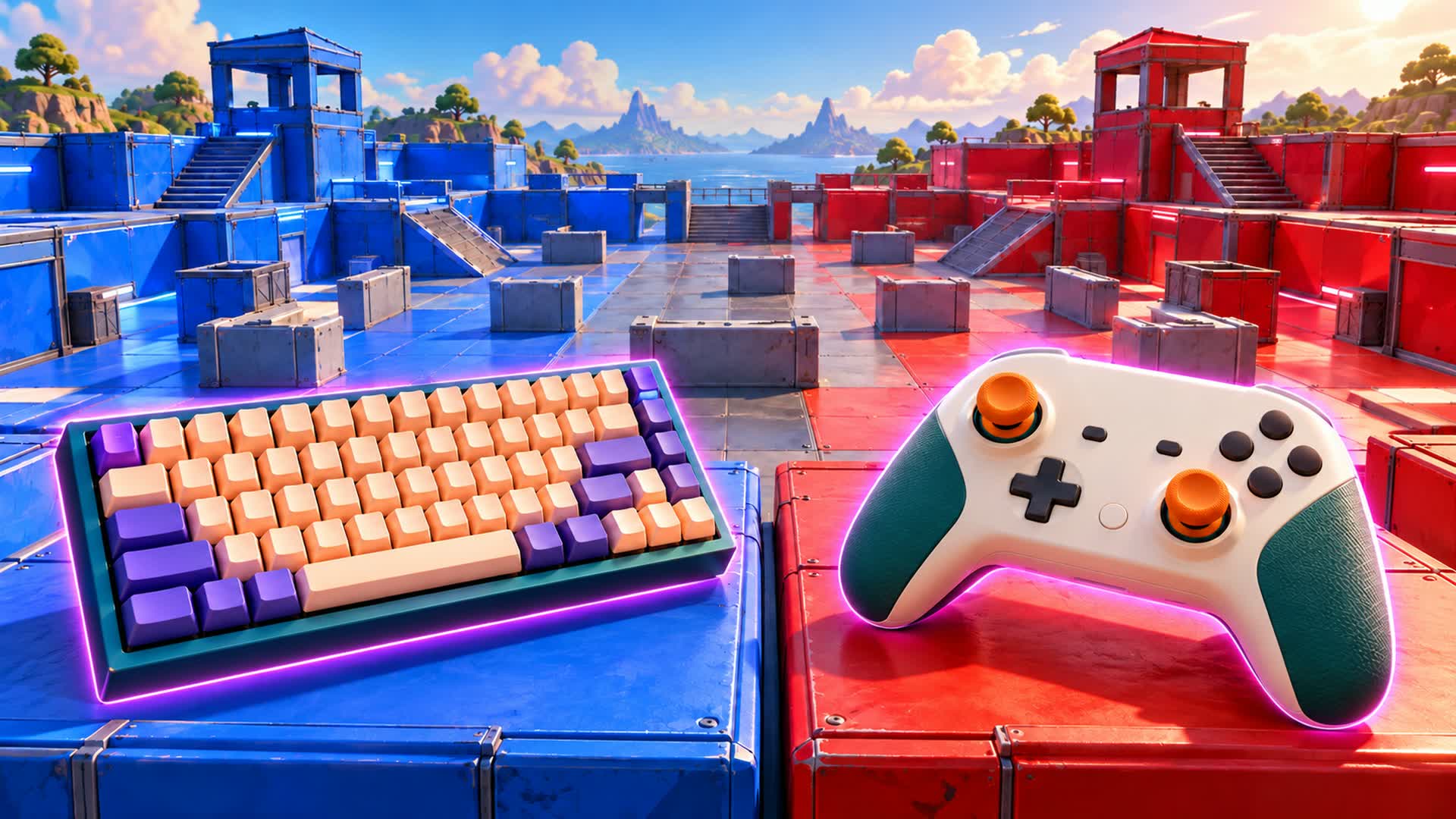 🌀 Inferno of Anarchy: Red VS Blue ⚡ — Fortnite Creative map