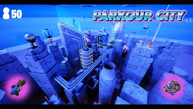 PARKOUR CITY — Fortnite Creative map cover art