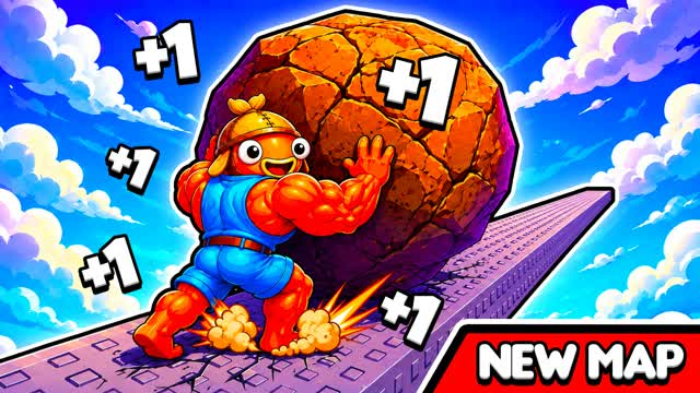 +1 MUSCLE TO PUSH BOULDER — Fortnite Creative map