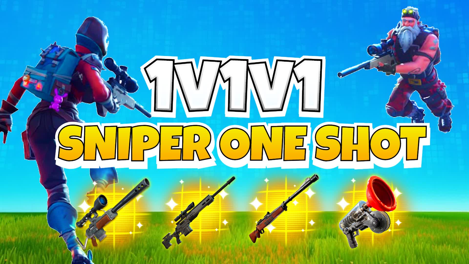 ONE SHOT SNIPER 1V1V1 🎯 — Fortnite Creative map