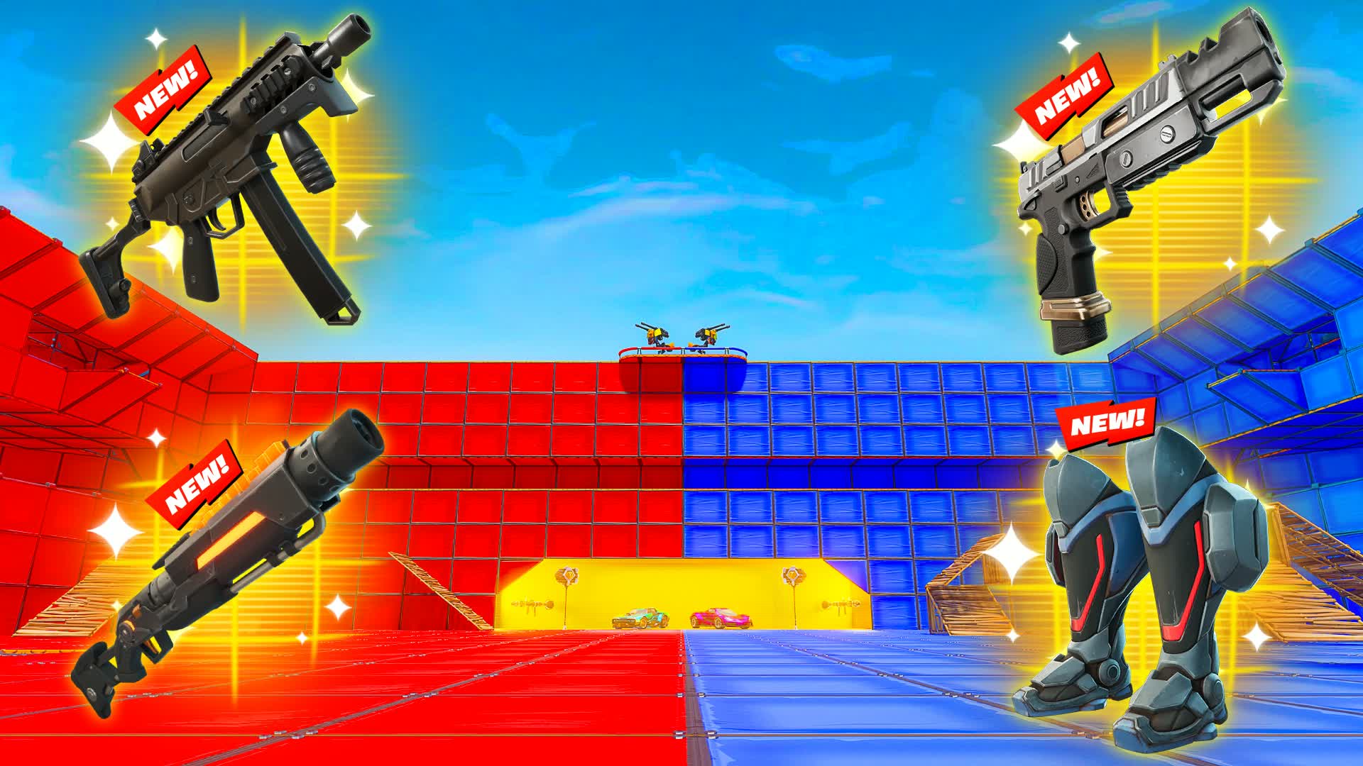 SUPERHERO RED VS BLUE 🔴🔵 — Fortnite Creative map