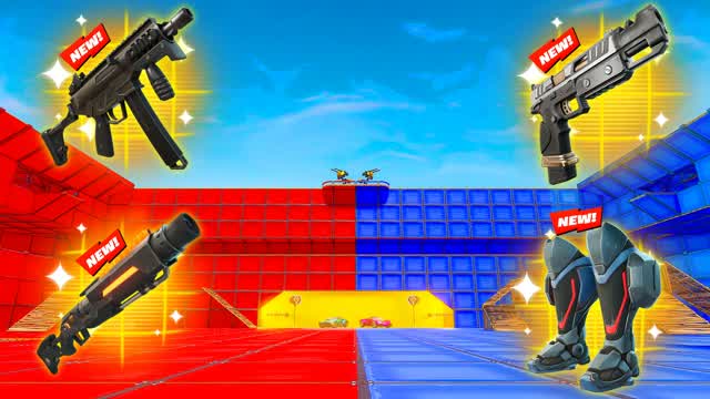 SUPERHERO RED VS BLUE 🔴🔵 — Fortnite Creative map cover art