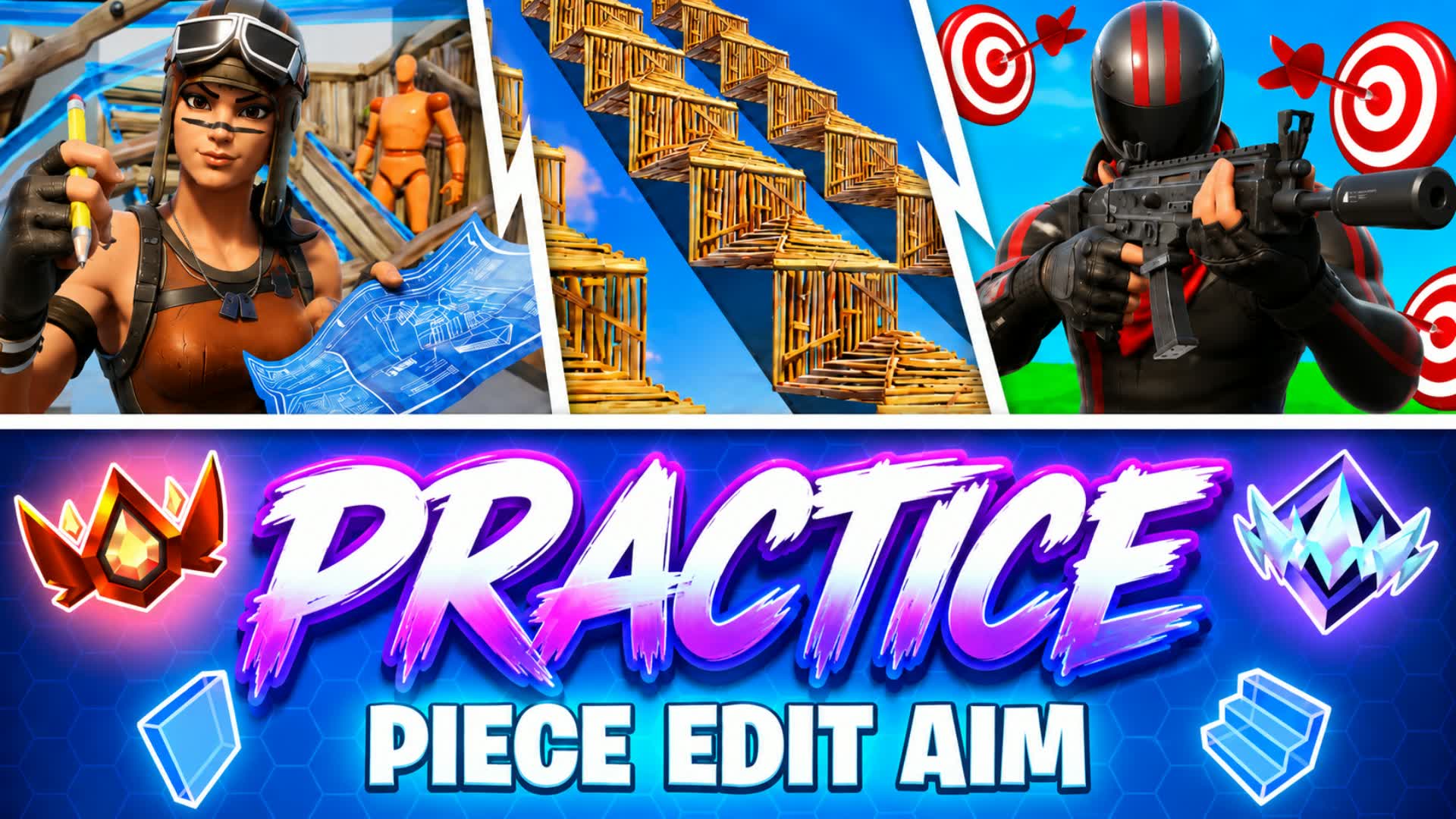 Aim Edit Piece & 1v1 Ranked — Fortnite Creative map