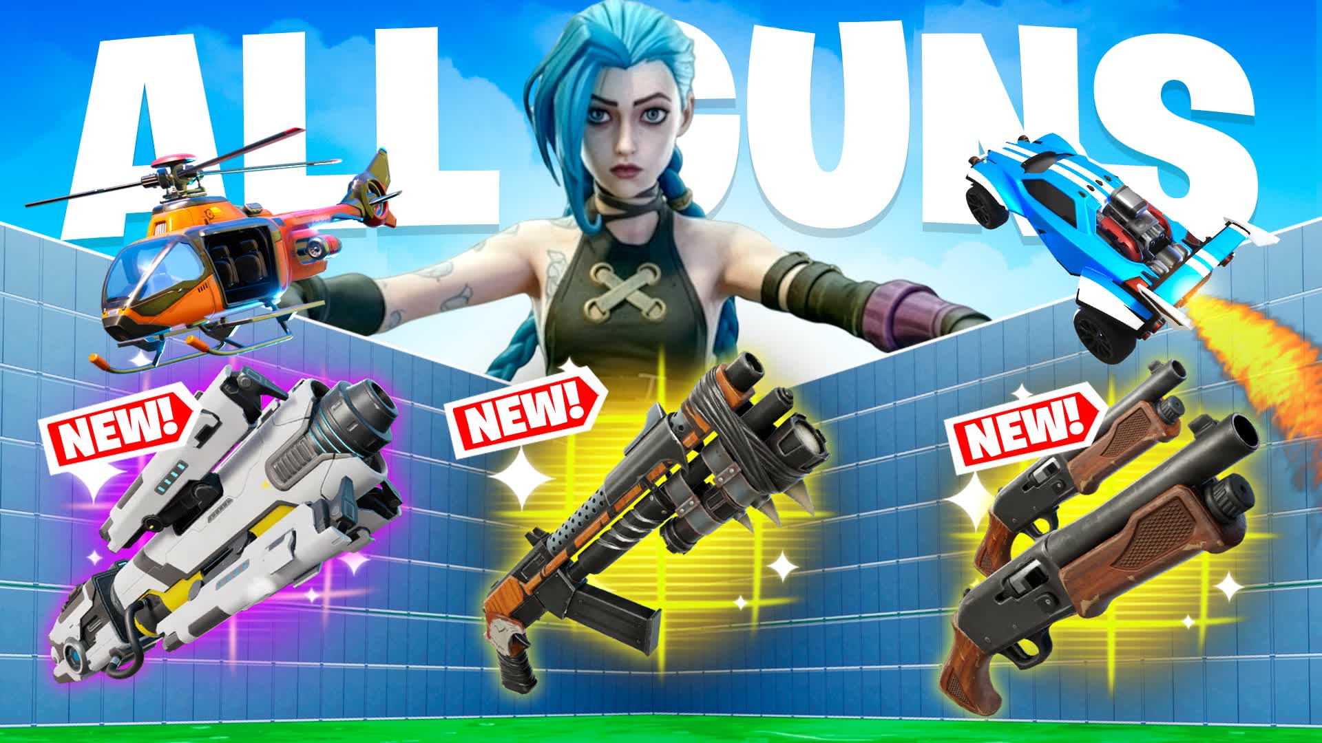 All Weapons And Vehicle ffa 1v1 TWDU — Fortnite Creative map