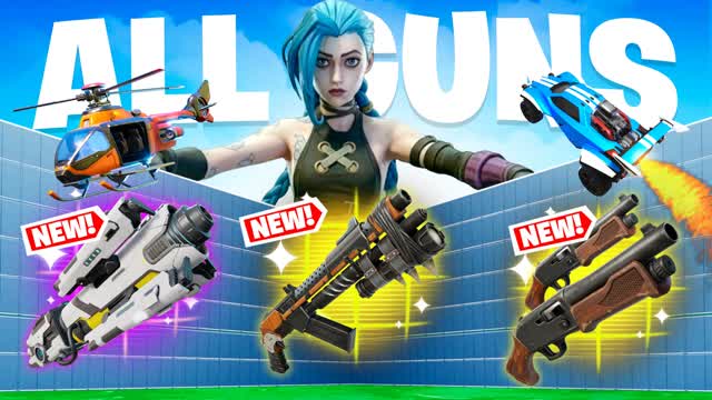 All Weapons And Vehicle ffa 1v1 TWDU — Fortnite Creative map cover art