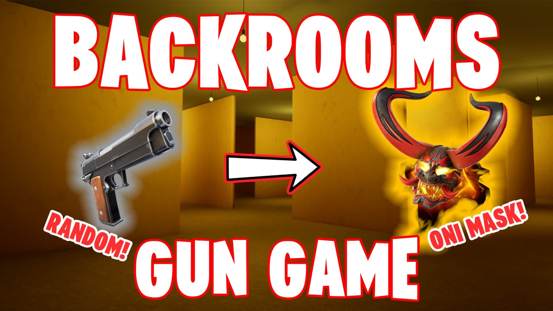 BACKROOMS GUN GAME! — Fortnite Creative map
