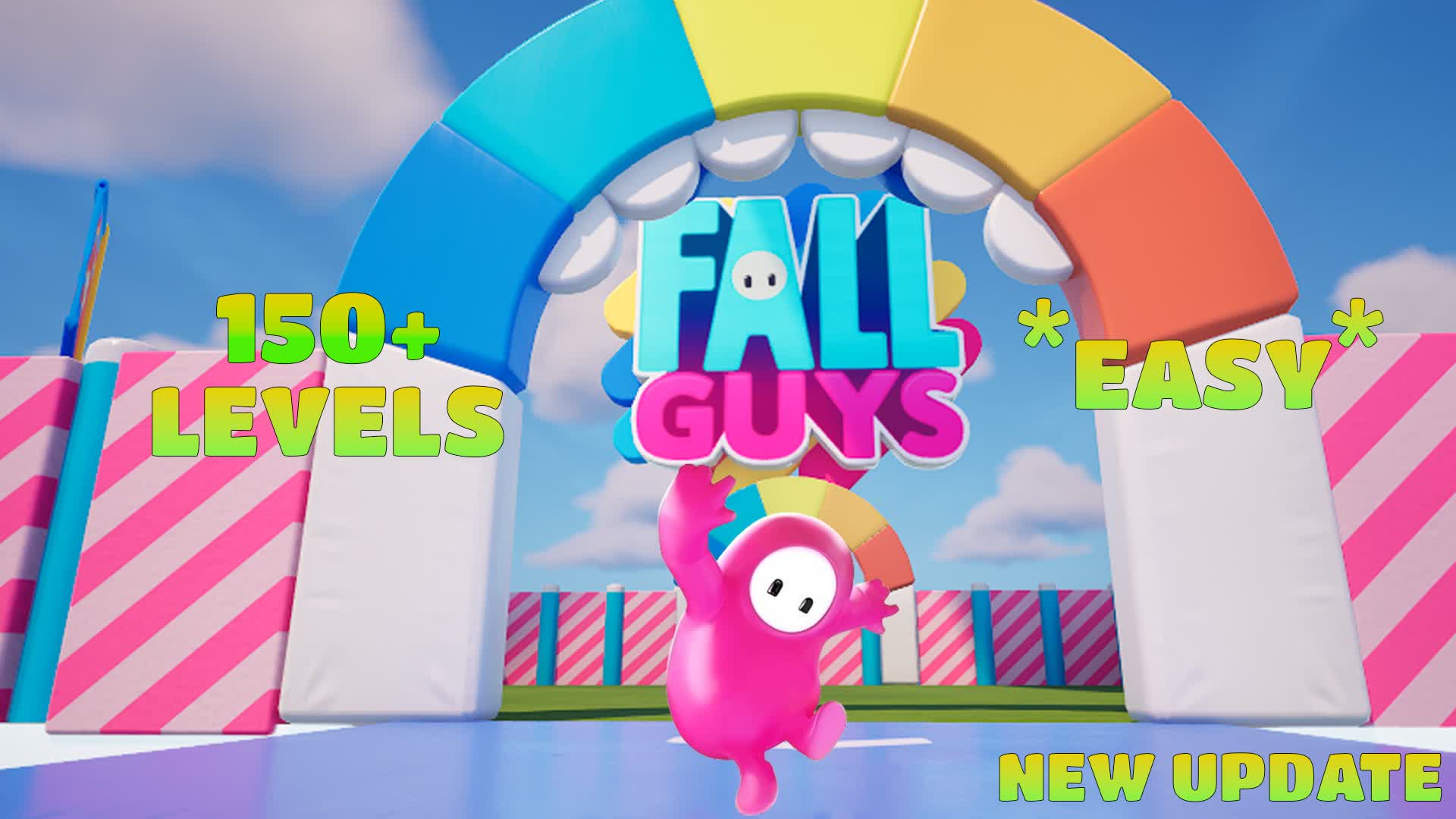 🌈 FALL GUYS: RAINBOW PARKOUR🌈 — Fortnite Creative map