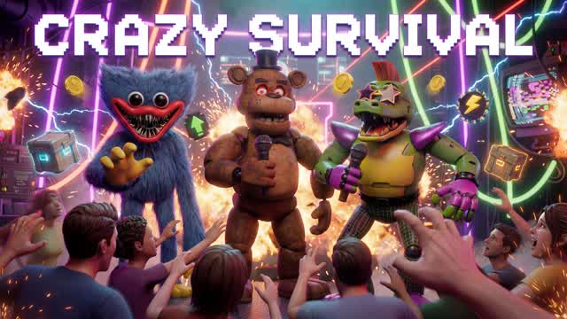 Crazy Survival — Fortnite Creative map cover art