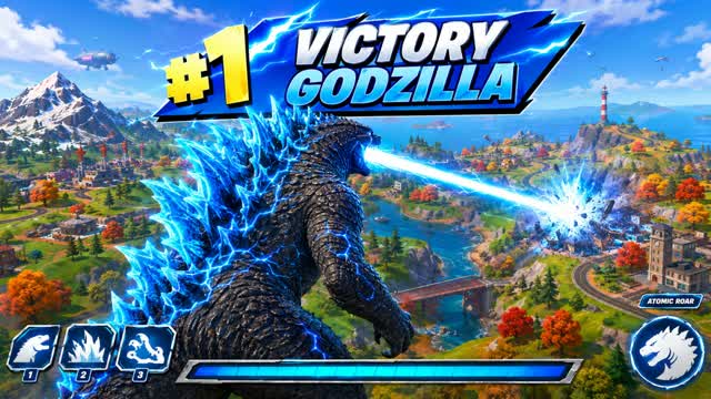 GODZILLA BOSS FIGHT EVENT - BOSSFIGHT — Fortnite Creative map cover art