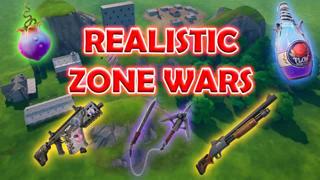 REALISTIC ZONE WARS — Fortnite Creative map cover art