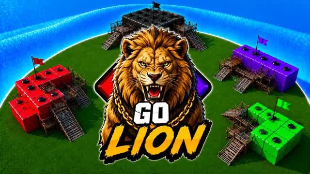 🦁GO LION! ZONE WARS 🌀 — Fortnite Creative map