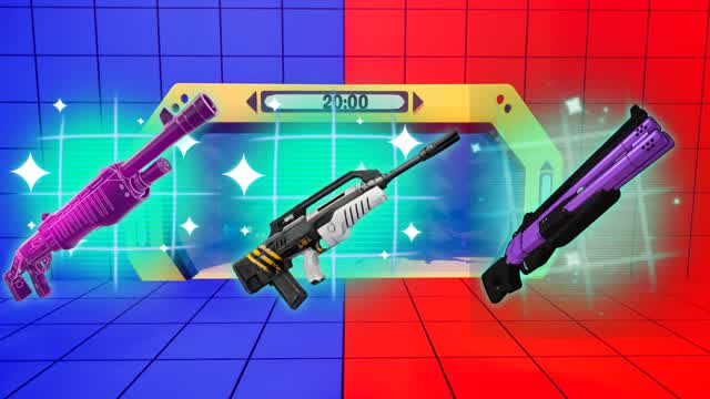 RED X BLUE - NO-HOLDS-BARRED COMBAT — Fortnite Creative map cover art