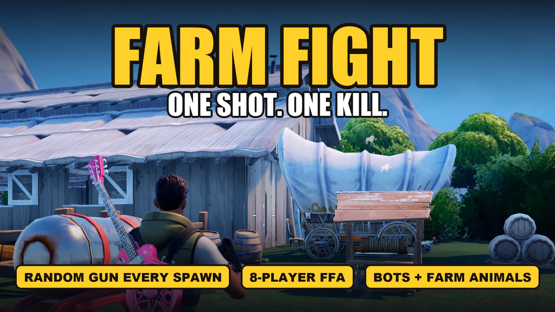 Farm Fight: 1 Shot 1 Kill FFA — Fortnite Creative map