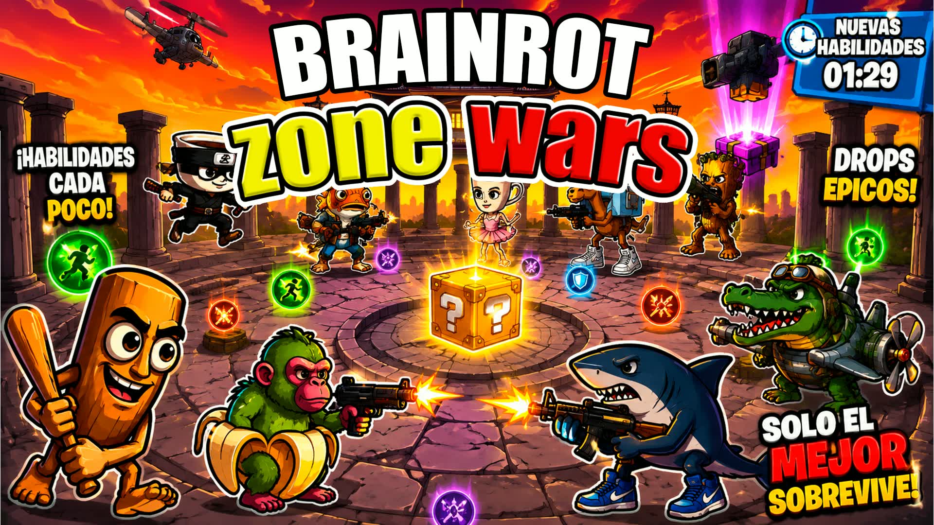 BRAINROTS ZONE WARS — Fortnite Creative map