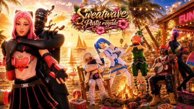 Sweetwave Party royale🌊💎🌴 — Fortnite Creative map cover art