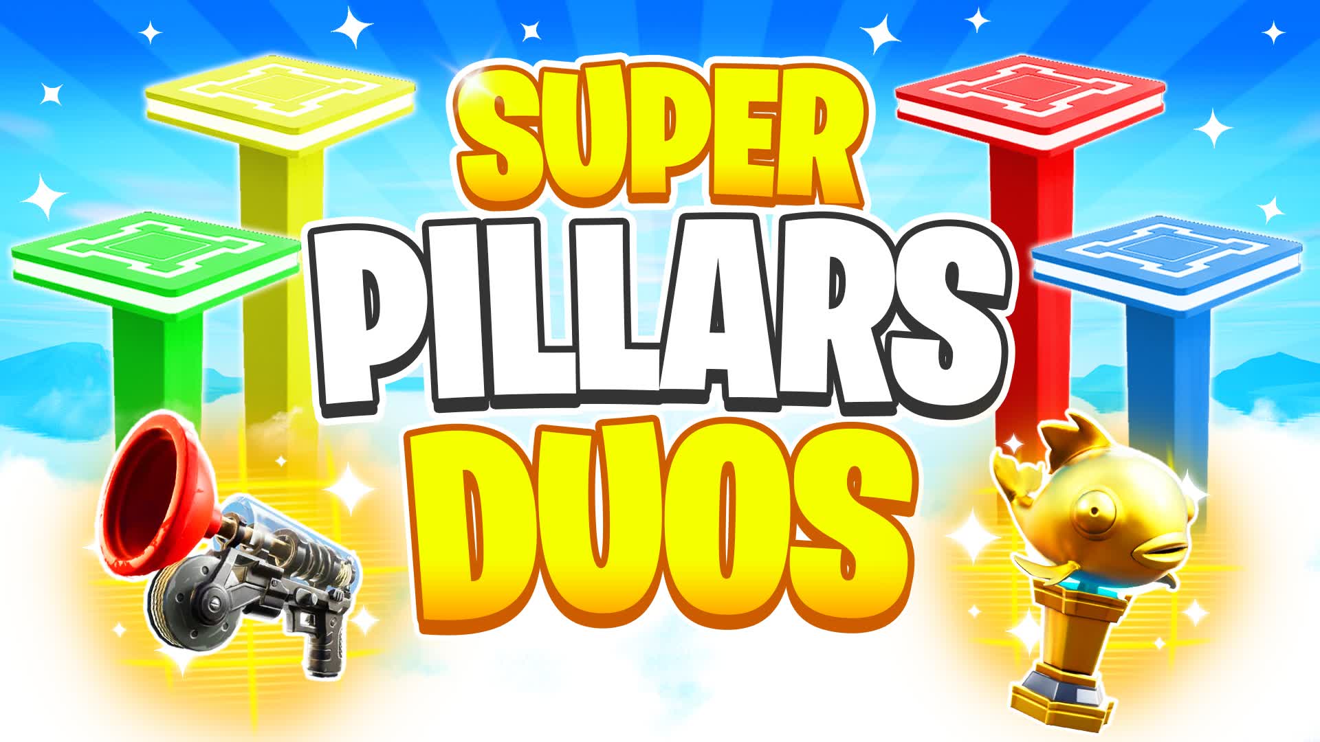 SUPER PILLARS DUOS 2V2 — Fortnite Creative map