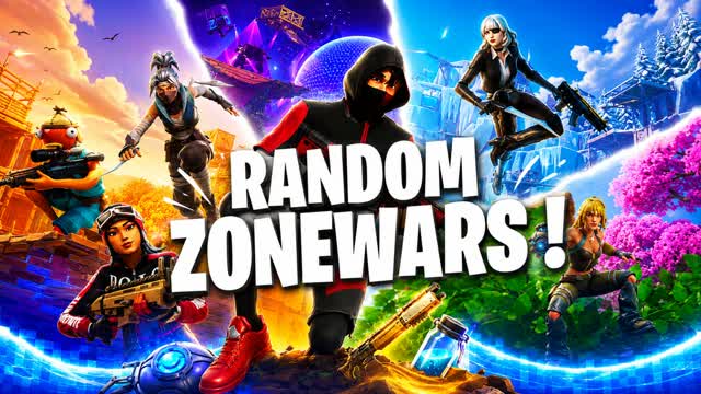 🎮🔥 Random Zone Wars! 💥 — Fortnite Creative map cover art