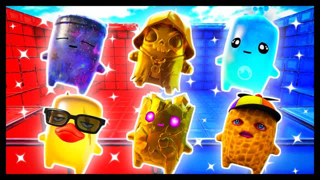 RED VS BLUE AIM THROUGH PRESSURE 🔴🔵 — Fortnite Creative map cover art