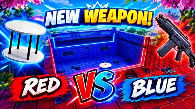 🔴 RED VS BLUE 🔵 | 8V8 ARENA — Fortnite Creative map