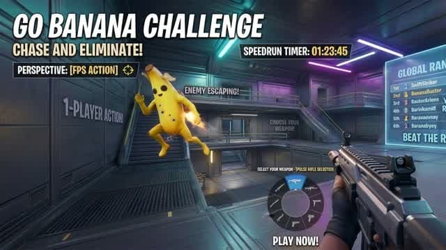 CHALLENGE GO BANANA — Fortnite Creative map cover art