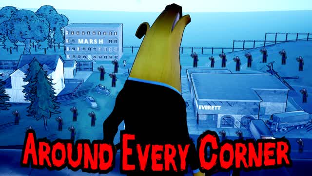 Around Every Corner | TWDU Survival — Fortnite Creative map cover art
