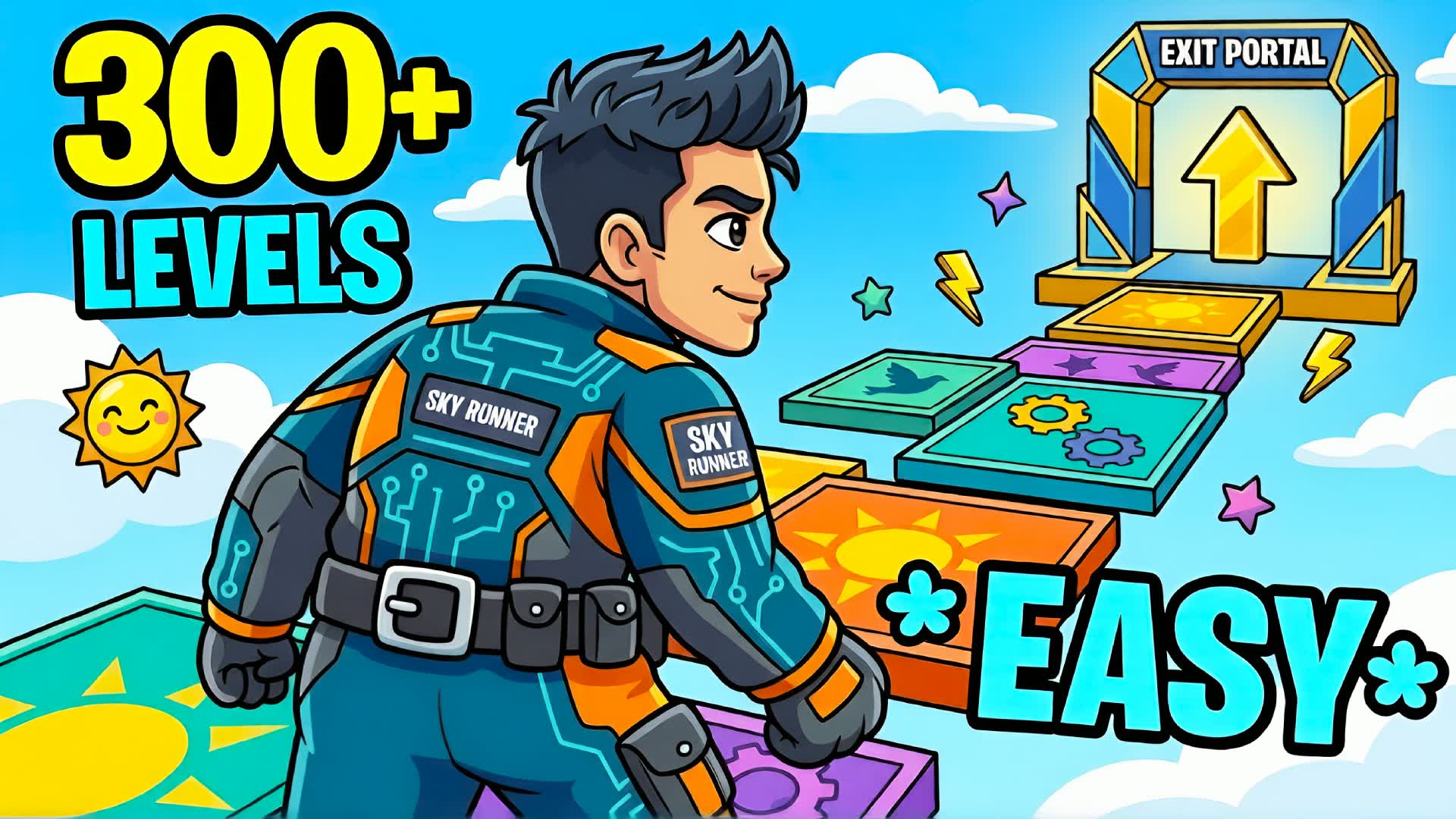 2026 Super Sky Parkour 300+ 🌈 — Fortnite Creative map