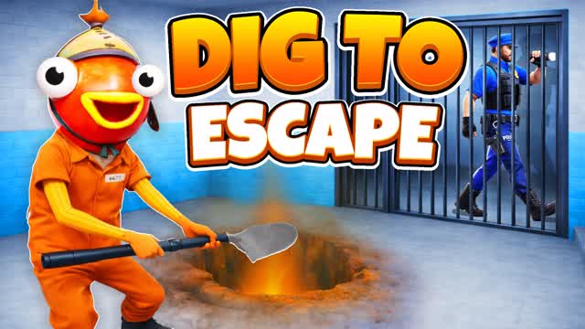 DIG TO ESCAPE PRISON — Fortnite Creative map cover art
