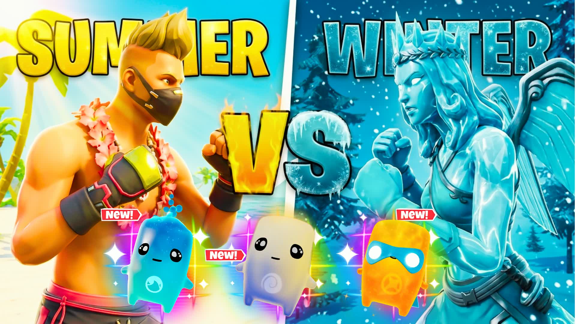 ☀️SUMMER VS WINTER❄️ - PLAY WITH SPRITES — Fortnite Creative map