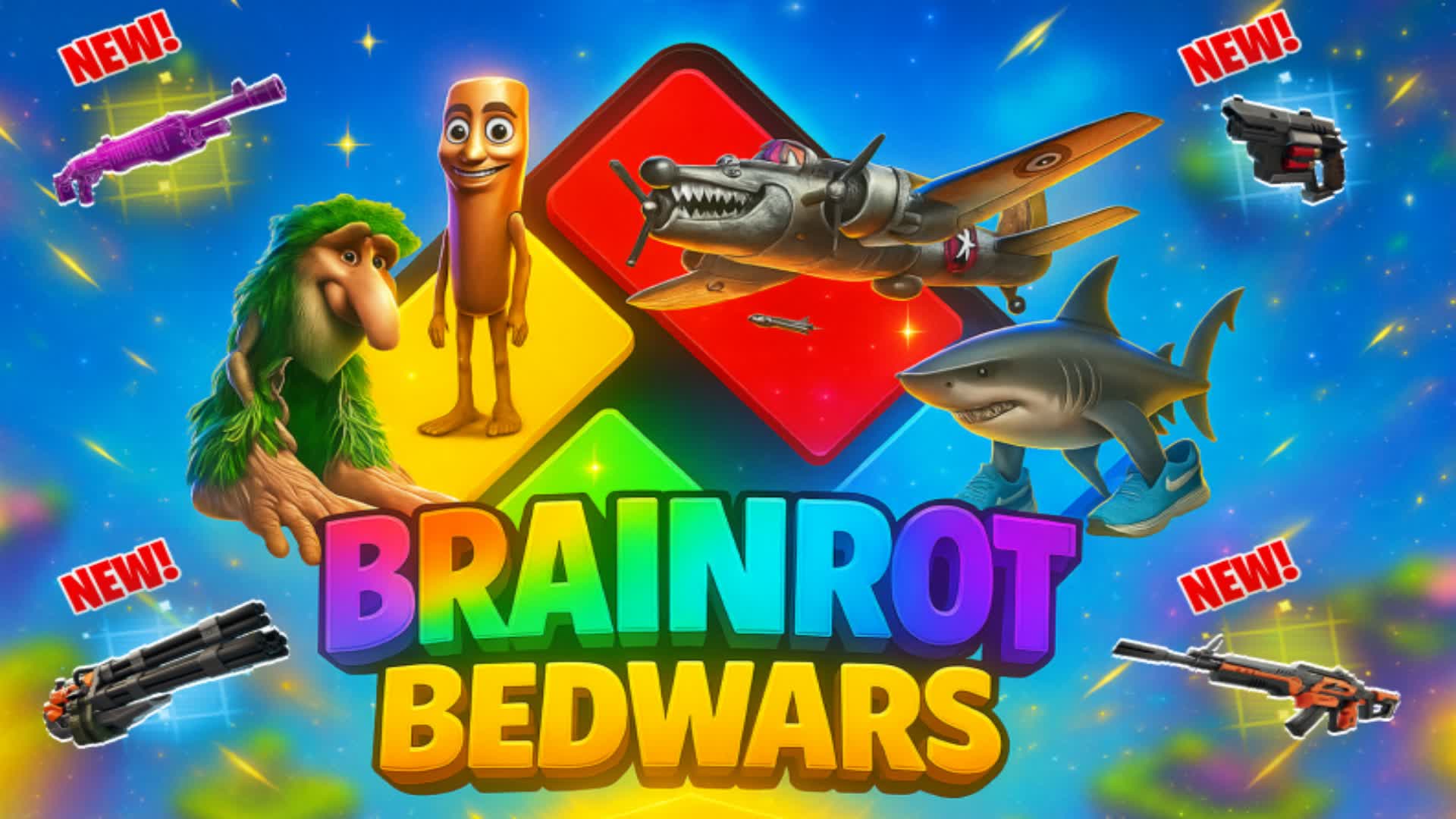 Brainrots Bed Wars — Fortnite Creative map