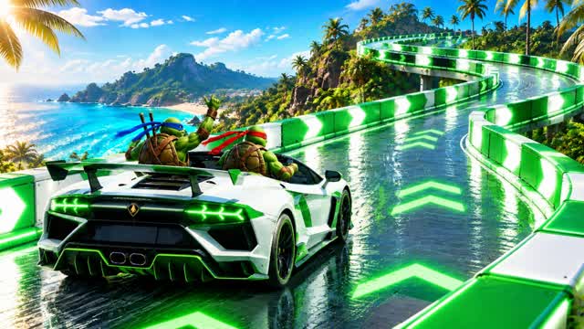HAPPY MEGA RAMP - CAR GAME — Fortnite Creative map cover art