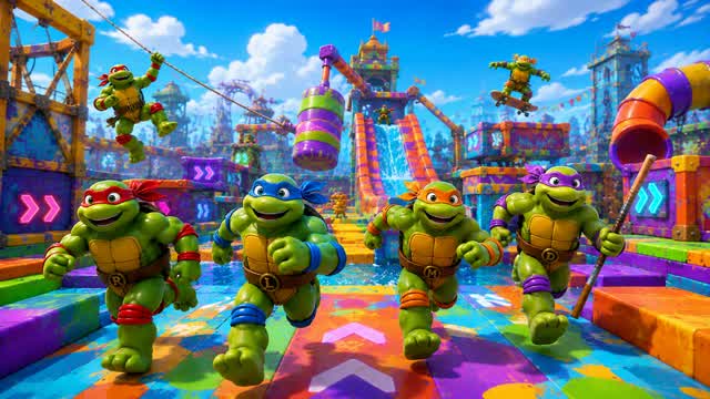 🐢 99 BOTS TMNT SURVIVAL 🏆 — Fortnite Creative map