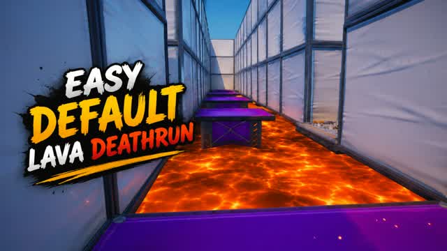 Easy Default Lava Deathrun — Fortnite Creative map cover art