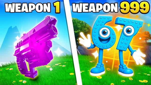 🍀 SPRING GUN GAME 🔫 ONE SHOT 🎯 DRIVE — Fortnite Creative map cover art