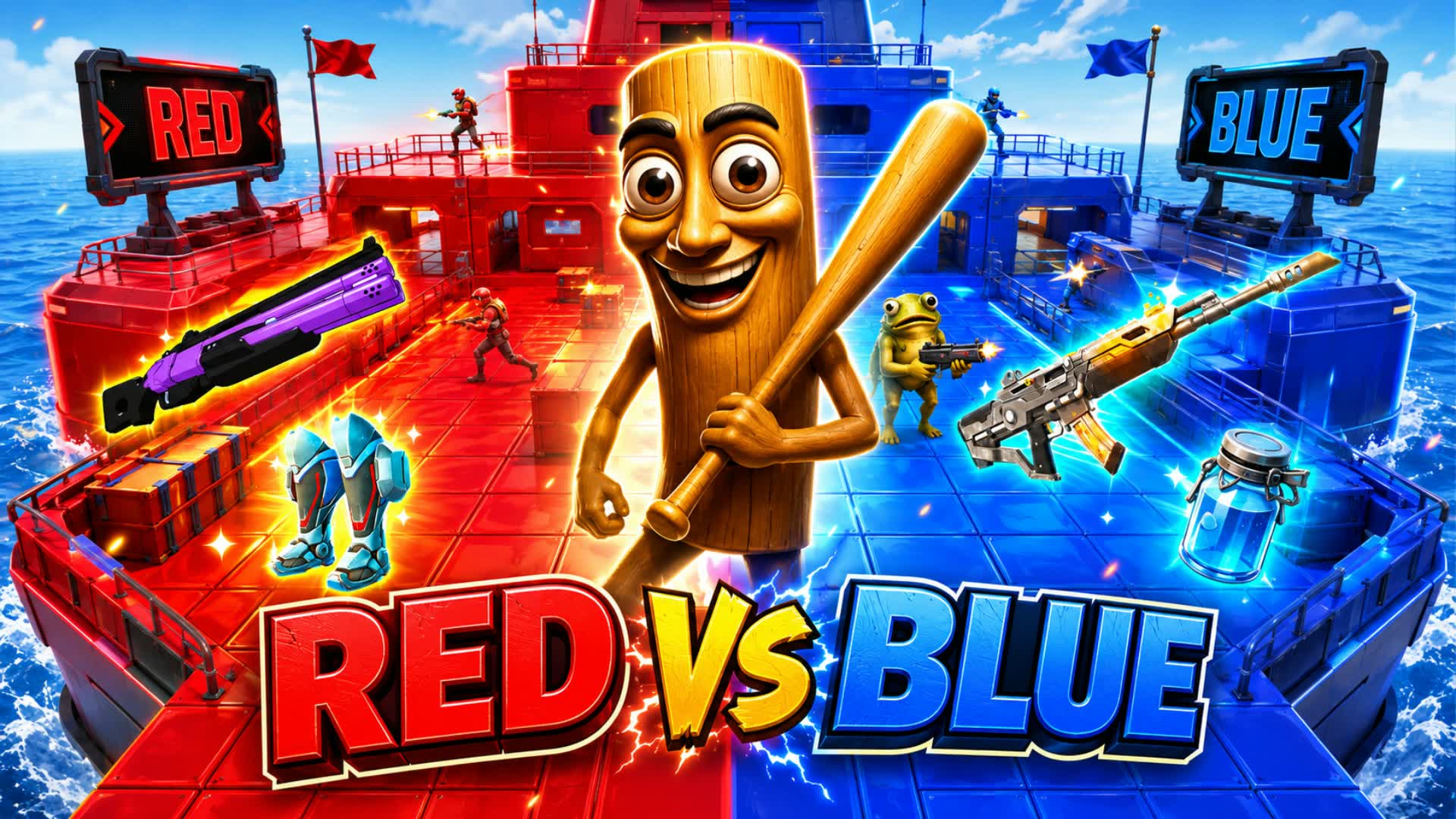 BRAINROT RED VS BLUE — Fortnite Creative map