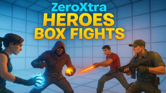 ZeroXtra Heroes Box Fights — Fortnite Creative map cover art